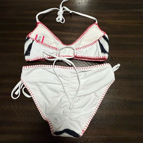 Xhilaration Girls 2pc Crocheted,  Swimsuit  Size Medium - Picture 2 of 6